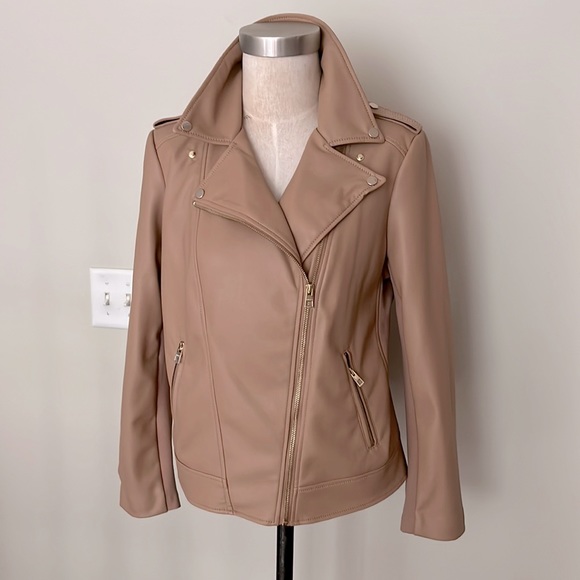 Tan Faux leather jacket - Picture 4 of 13